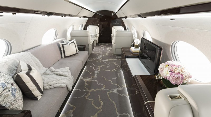 Самолет Gulfstream g650 салон