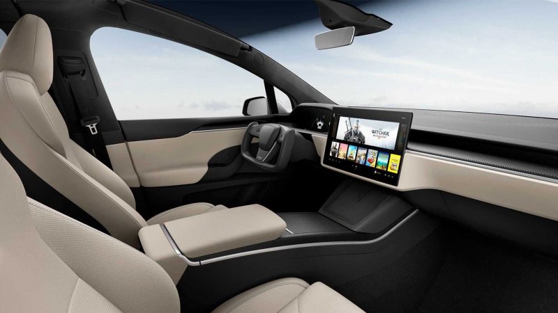 Tesla model s Plaid 2021 салон