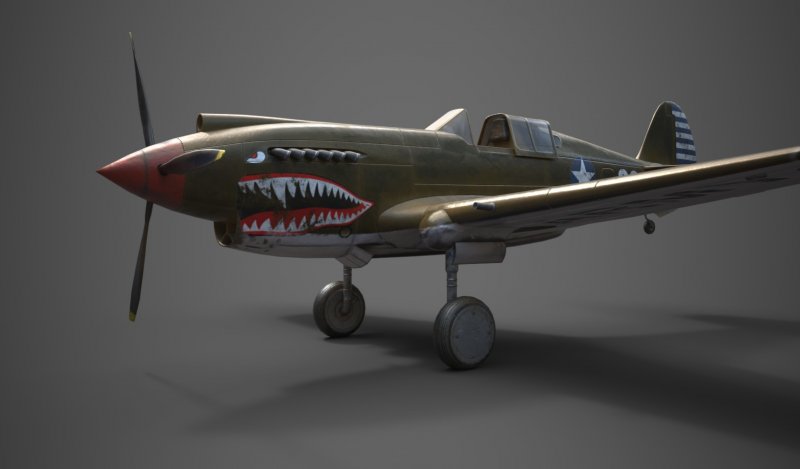 Самолет Curtiss p-40b Tomahawk