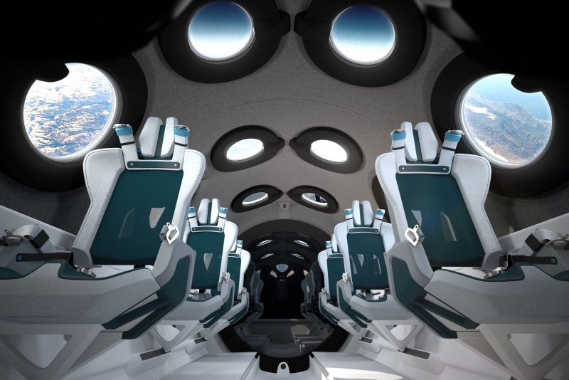 Интерьер космолета Virgin Galactic – SPACESHIPTWO