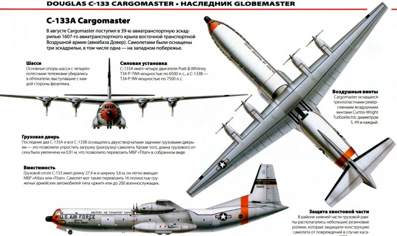 Douglas c-133 Cargomaster чертеж