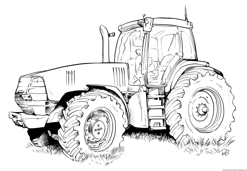 Раскраска трактор МТЗ 80