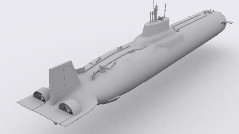 Подводная лодка акула арт