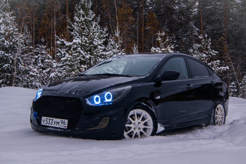 Тюнингованный Hyundai Solaris