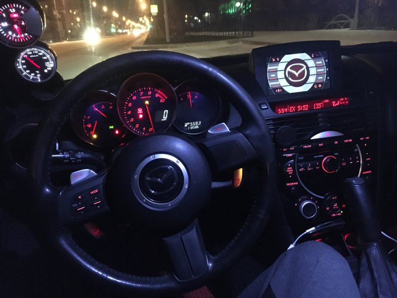 Mazda rx8 салон ночью