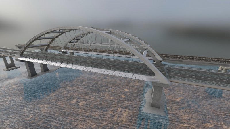Крымский мост 3d модель