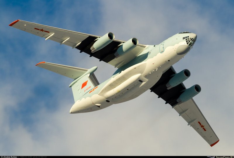 Y20 военно-транспортный самолёт ил76