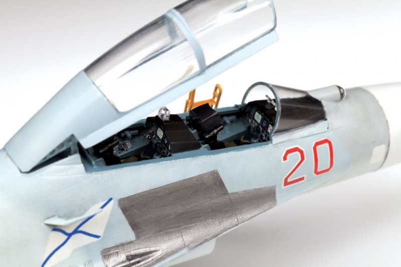 Сборная модель zvezda российский учебно-боевой самолет Су-27уб (7294) 1:72