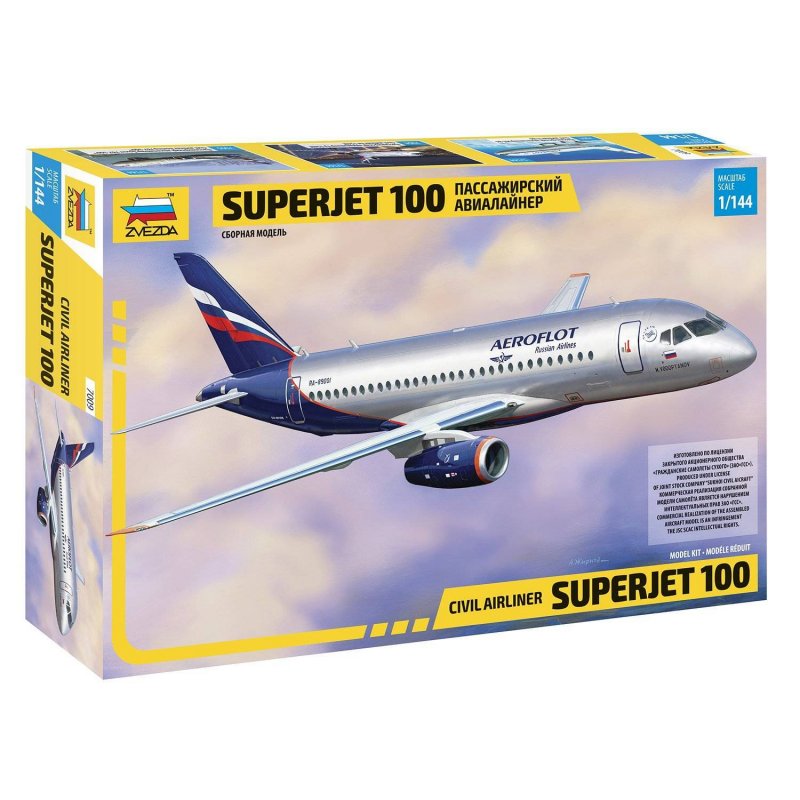 Сборная модель звезда-100 Суперджет 100 7009