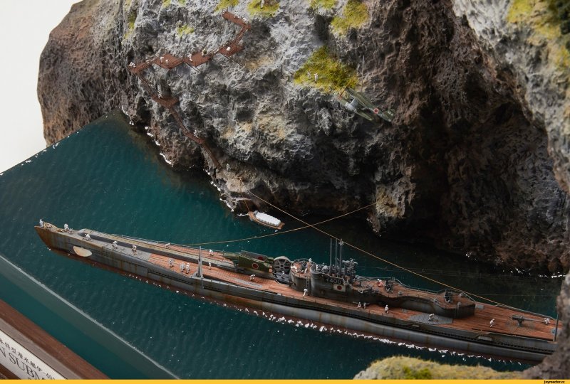 Диорама немецкая подлодка под водой