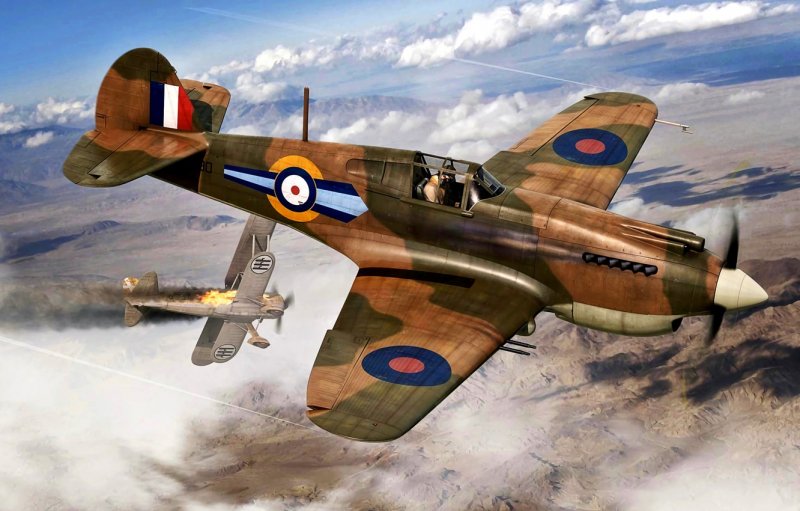 Самолет Curtiss p-40b Tomahawk