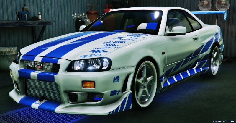 Nissan Skyline GTR r34 Форсаж