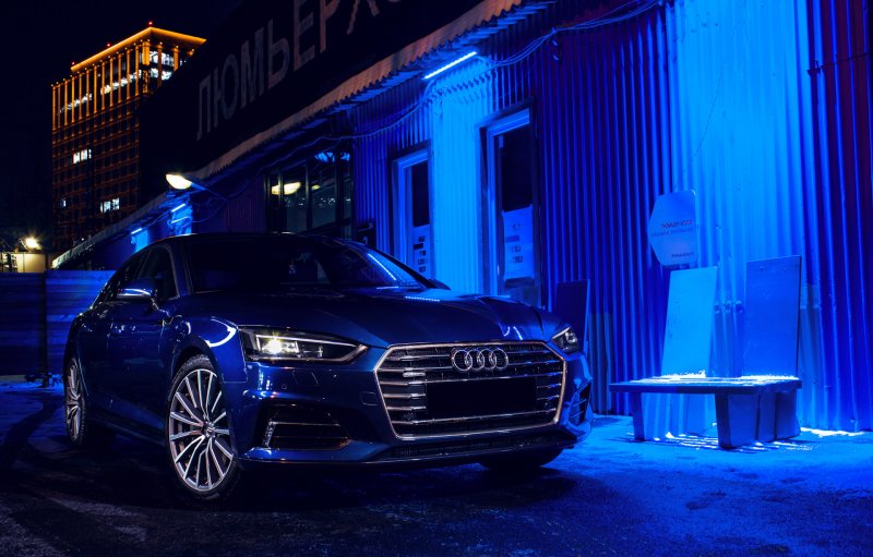 Audi a5 Sportback 2014 ночью