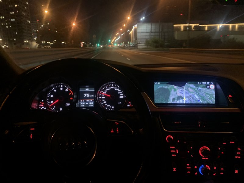 Audi a5 Sportback салон ночью