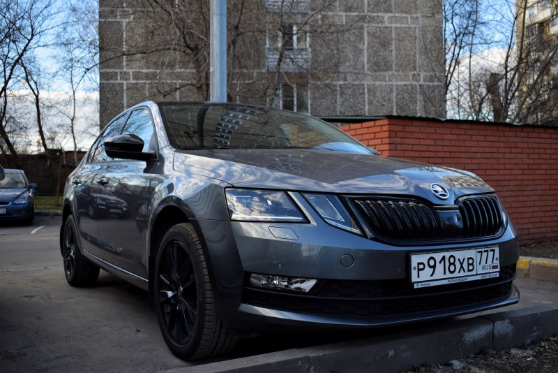 Skoda Octavia 2020 мокрый асфальт