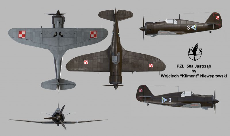 Самолет ПЗЛ карась Mirage Hobby