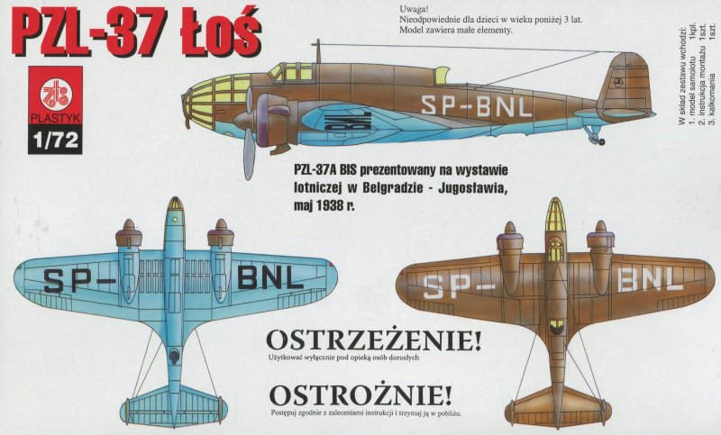 PZL P 37 Лось модель