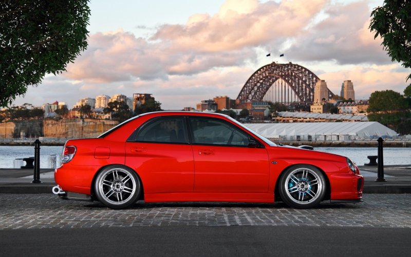 Subaru Impreza Red Tuning