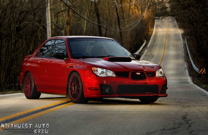Субару Impreza WRX STI 2007 красная