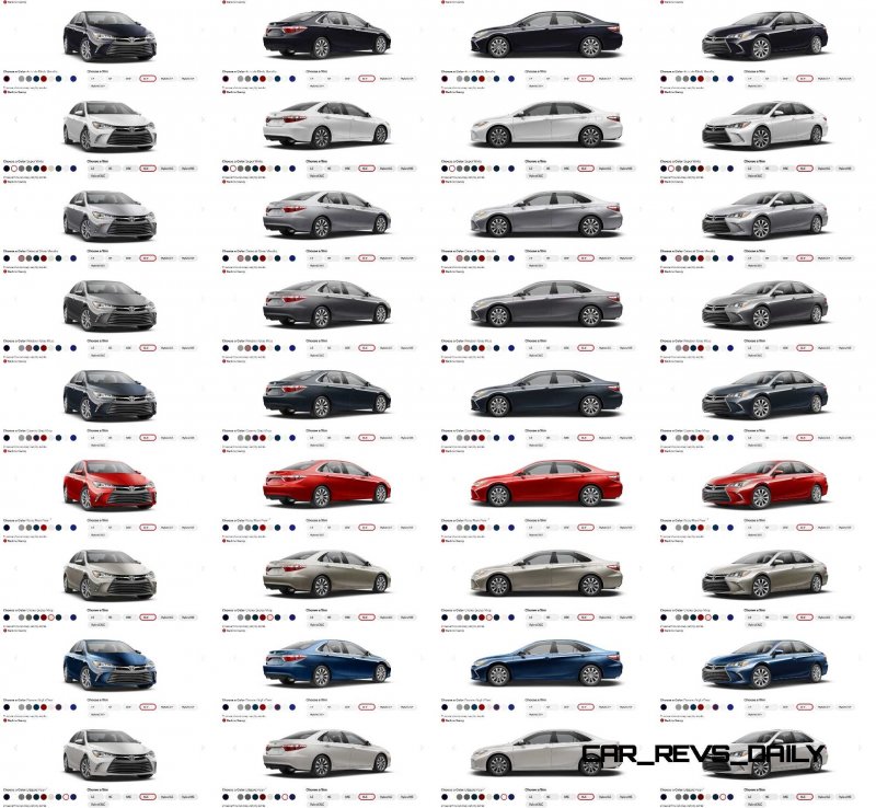Toyota Camry кузова по годам