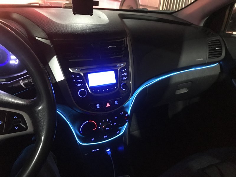 Подсветка салона Hyundai Accent