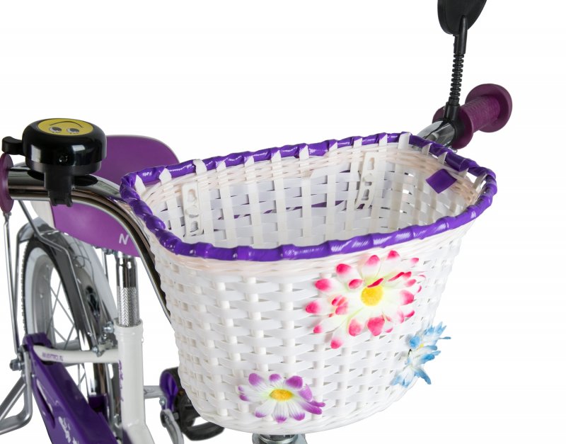 Велосипед Novatrack 16" Butterfly белый-фиолетовый