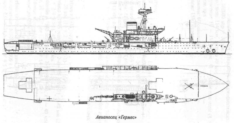 Авианосец Гермес модель