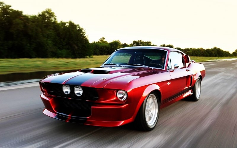 Ford Mustang Shelby gt 500 1967 красный
