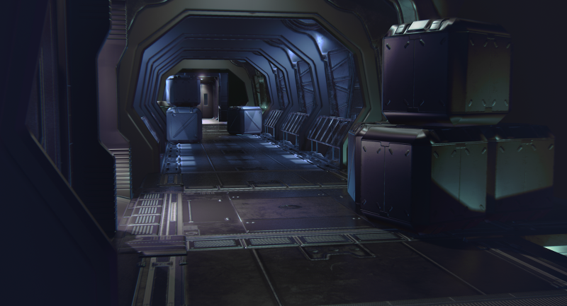 Концепт коридор Mass Effect