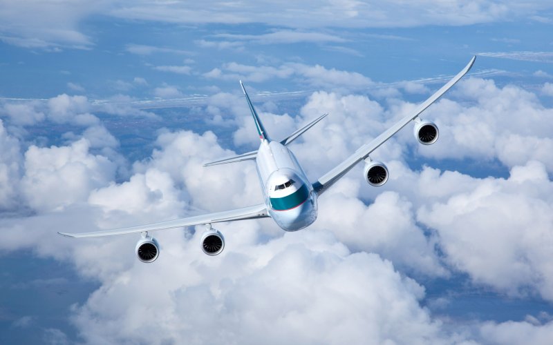 Боинг 747 в воздухе