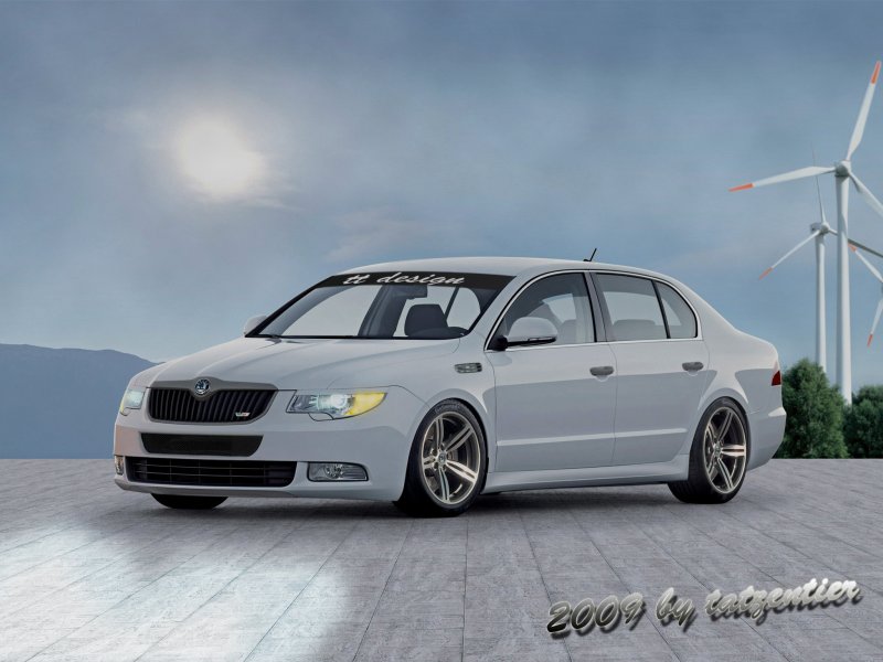 Skoda Superb 2 stance