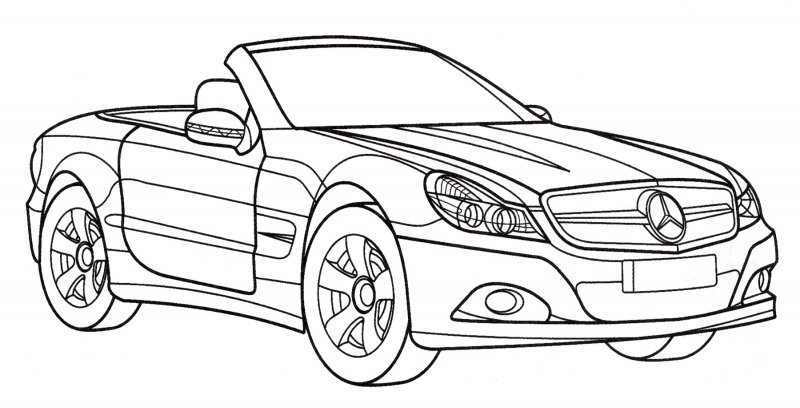 Раскраска Мерседес c63 AMG