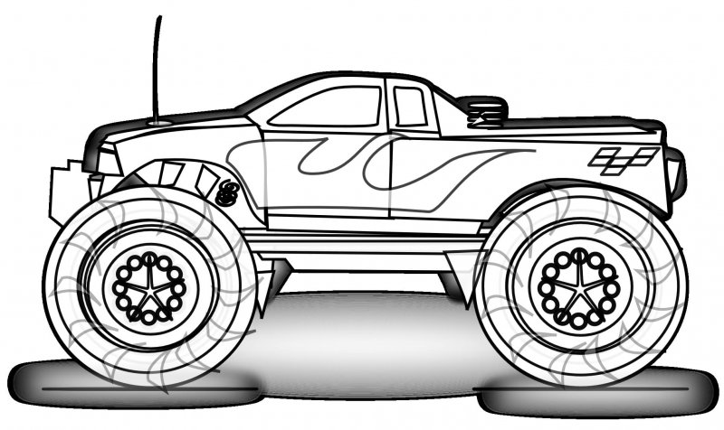 Раскраски Монстер трак hot Wheels
