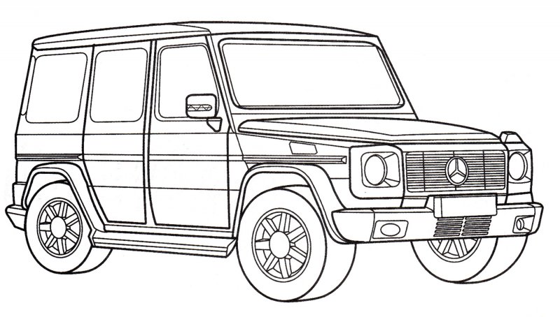 Раскраска Мерседес Гелендваген g63