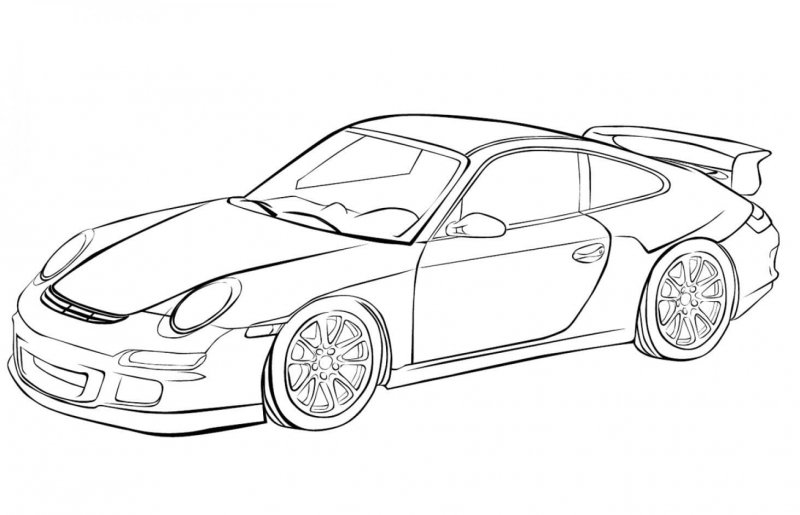 Раскраска Порше 911