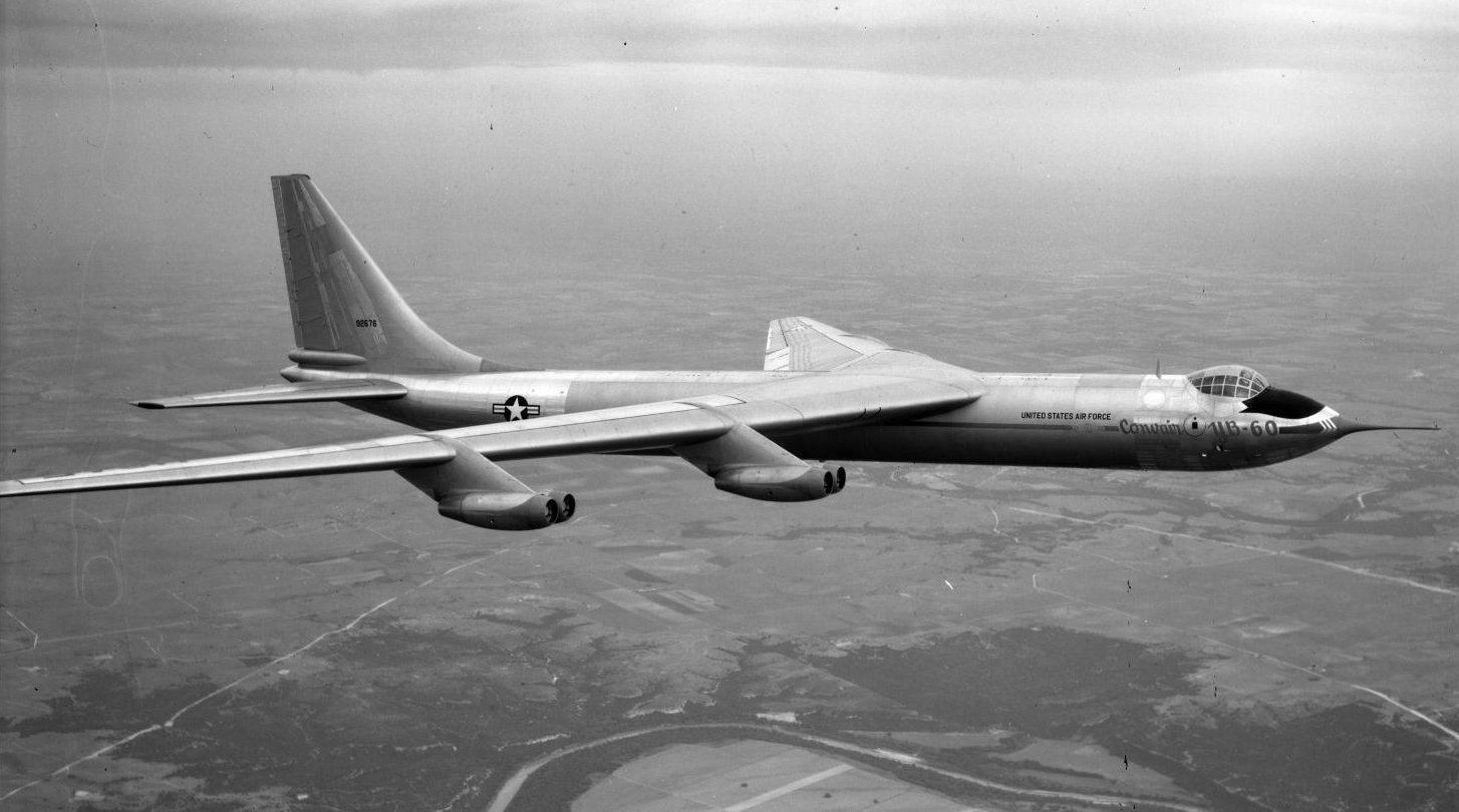 Самолет 50 годов. Бомбардировщик Convair YB-60. Самолёт Convair b 36. Convair b-36 бомбардировщик. "Конвэйр" — YB-60.