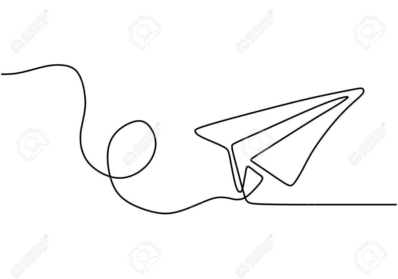 Рисование одной линии самолет