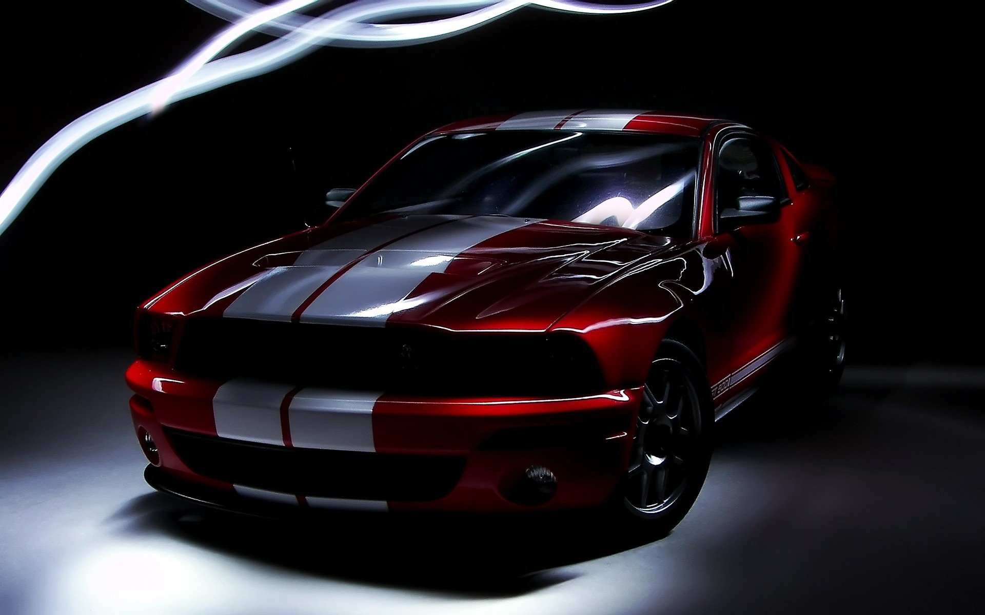 Ford Mustang Shelby gt500 темный фон