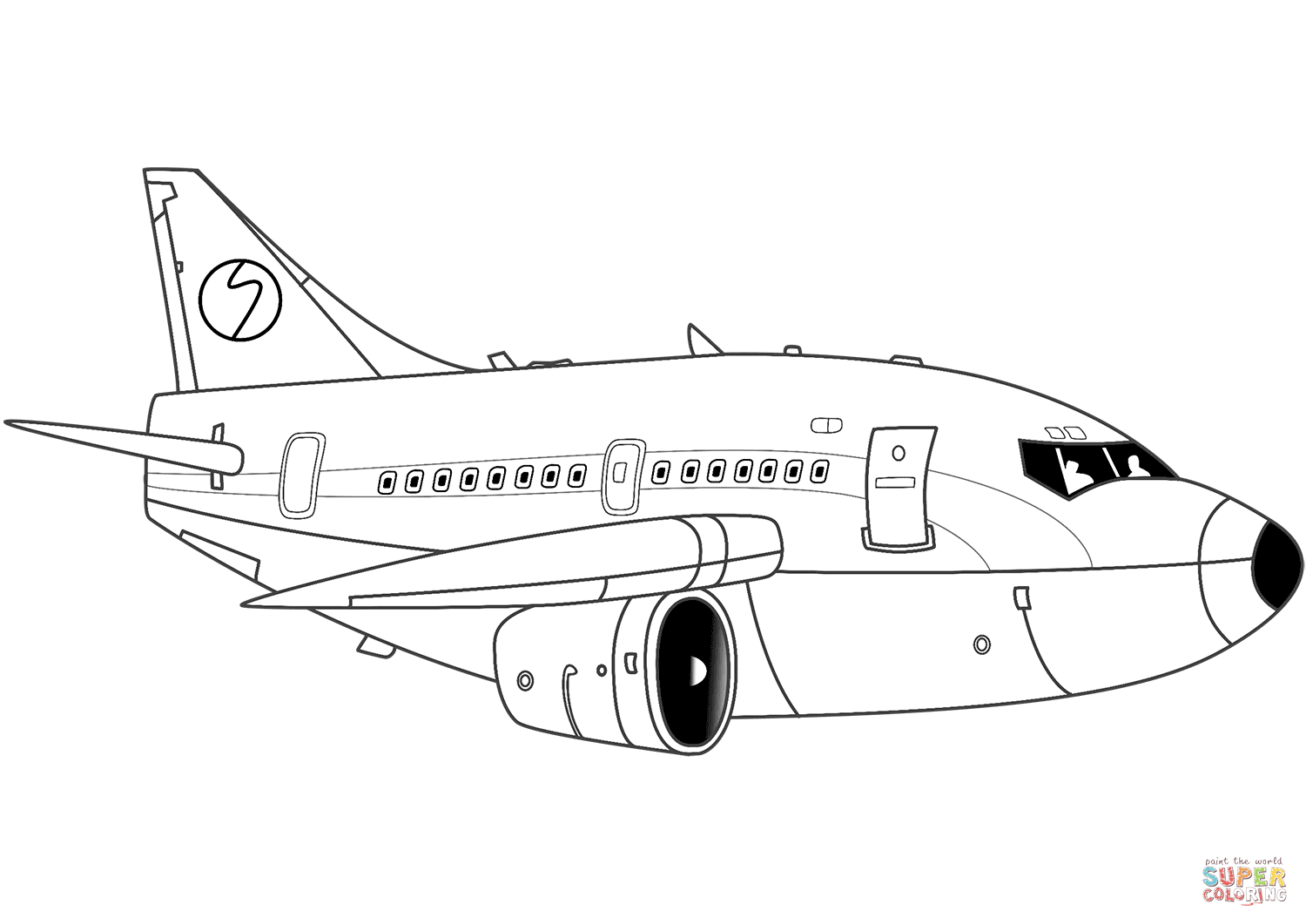 Грузовой самолет раскраска