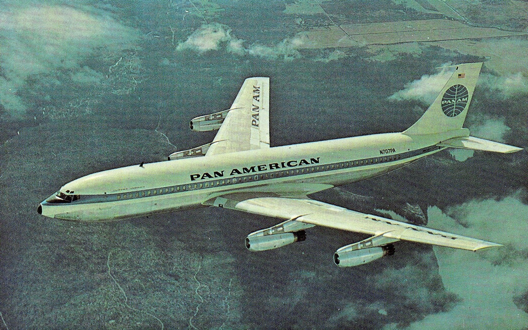 Самолет панам. Самолет Боинг 707. Пассажирский Boeing 707. Boeing 707 Pan American. Pan American Boeing 707-121.