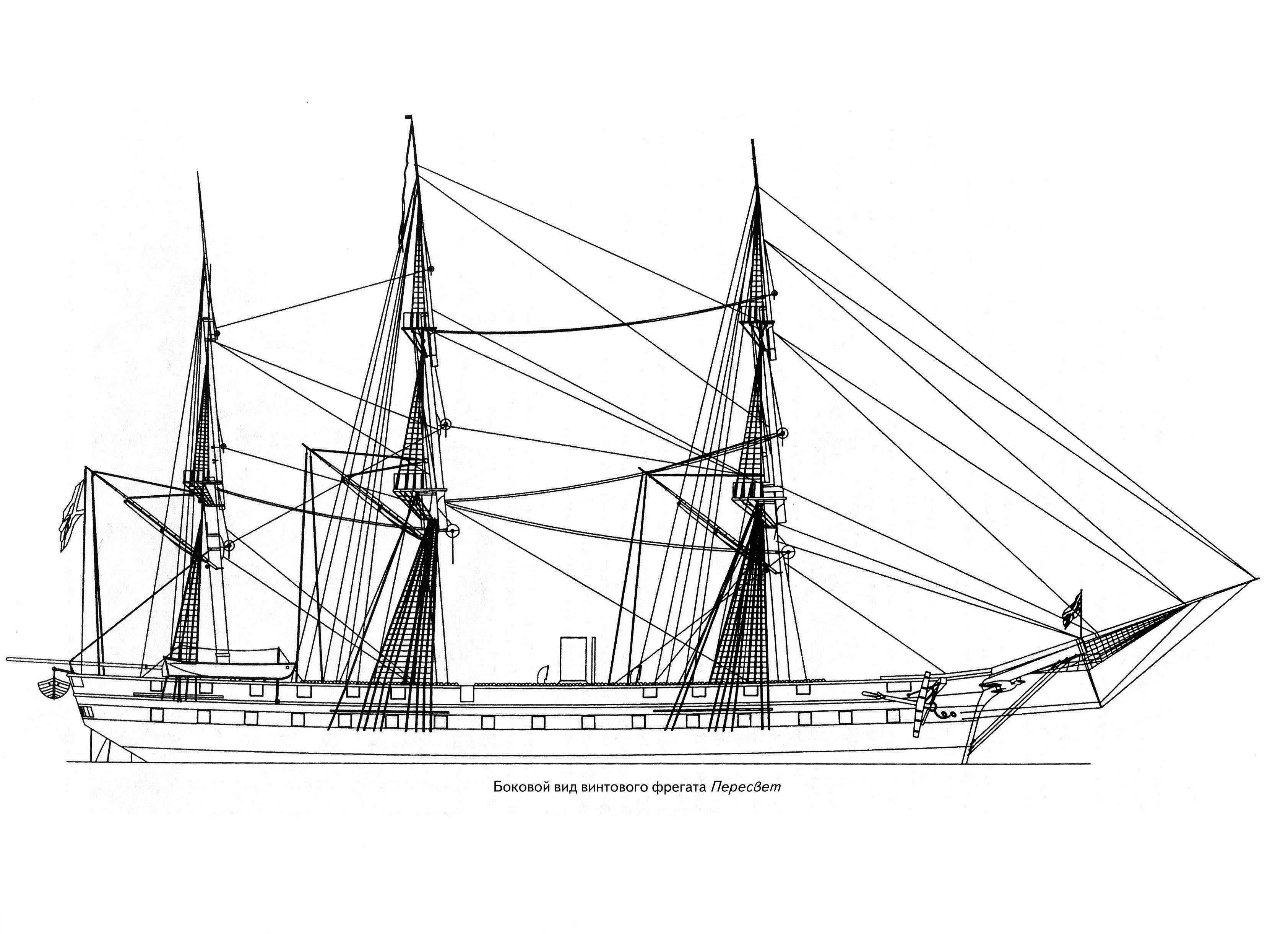 Парусно винтовые линкоры чертежи