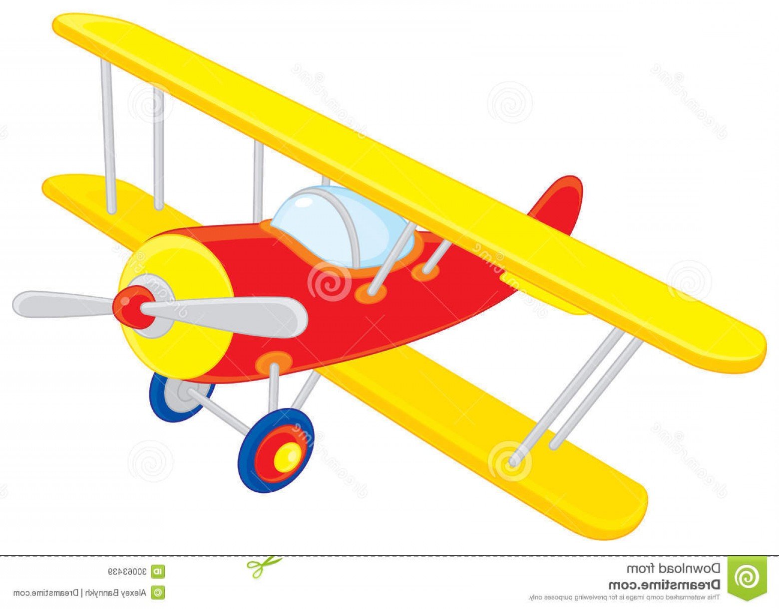 Самолет детский на белом фоне