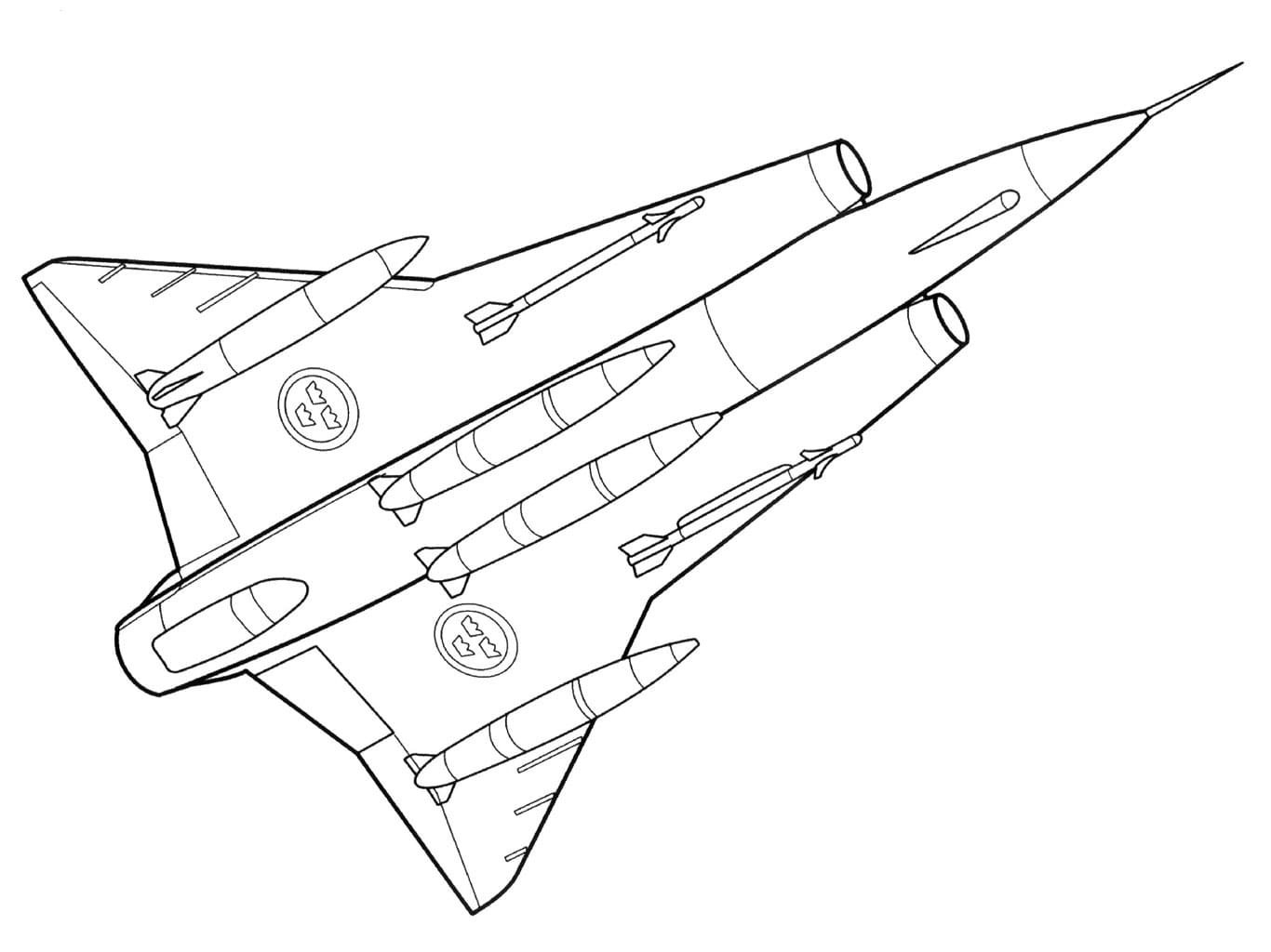Saab 35 Draken чертеж