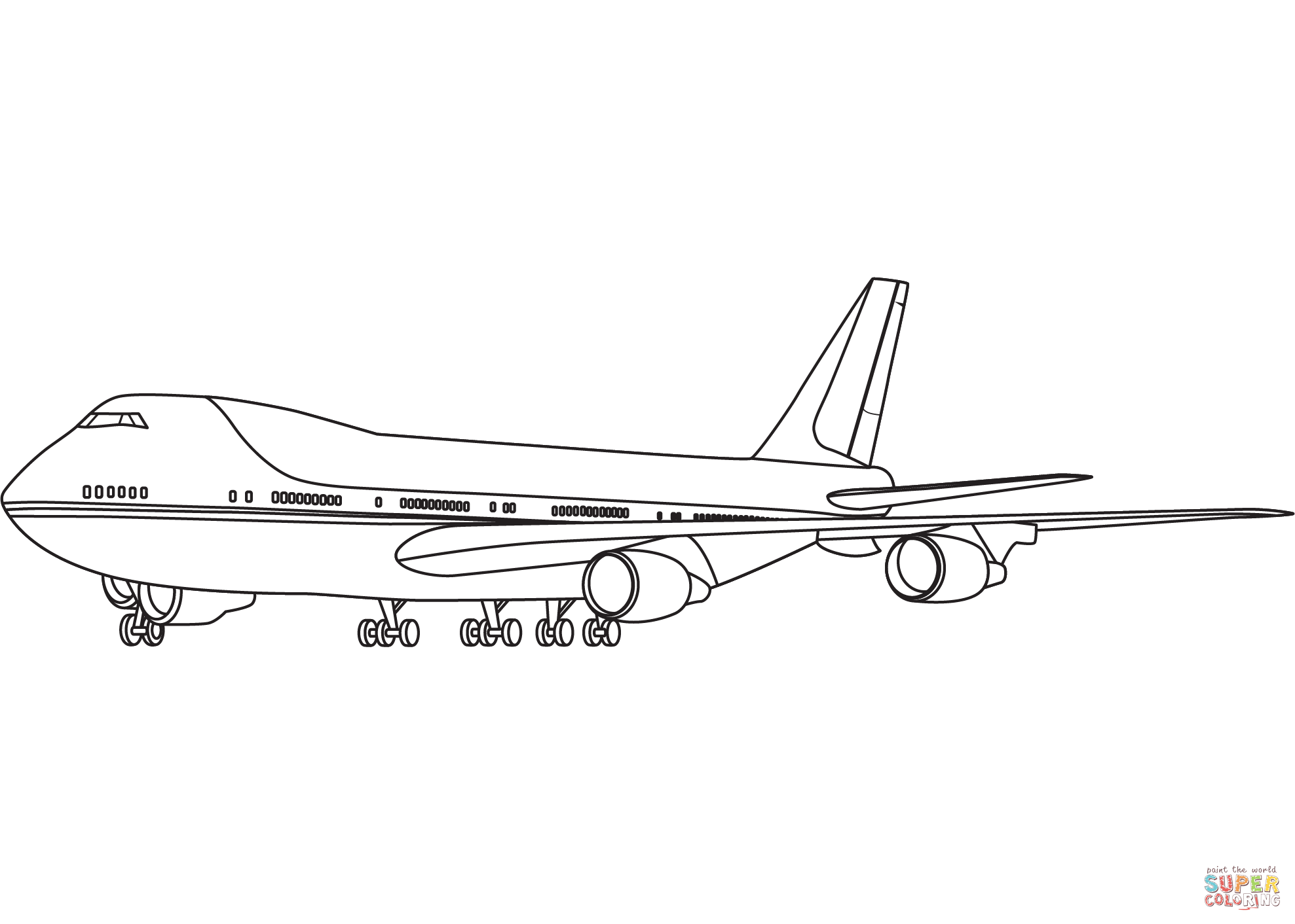 Боинг 747 рисунок