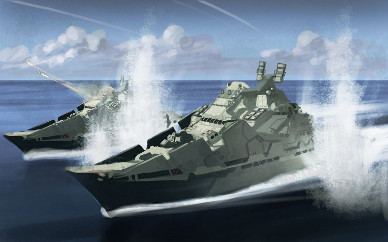 Футуристический боевой корабль