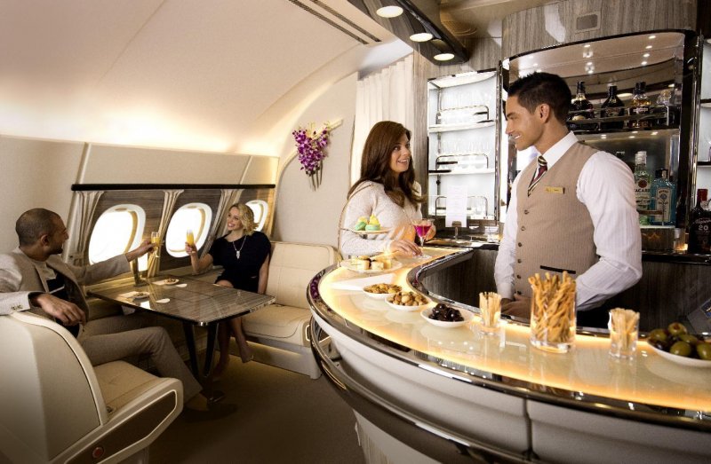 Airbus a380 Emirates первый класс