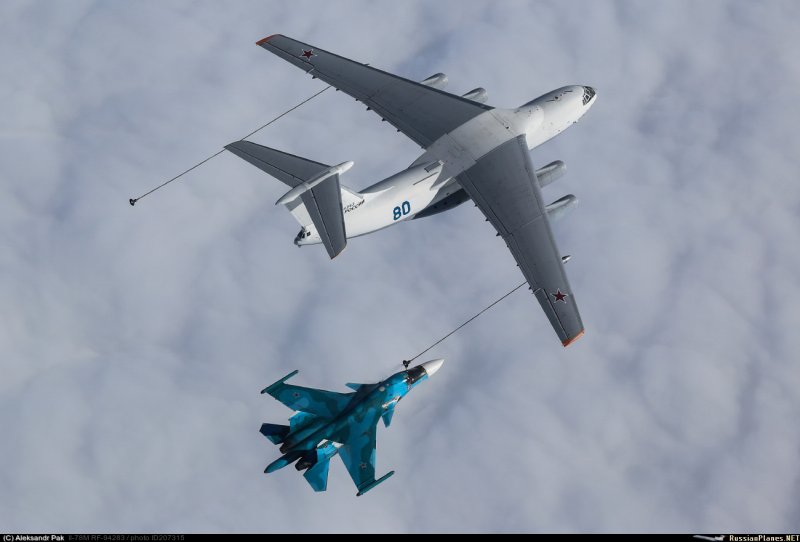Су-34 дозаправка в воздухе