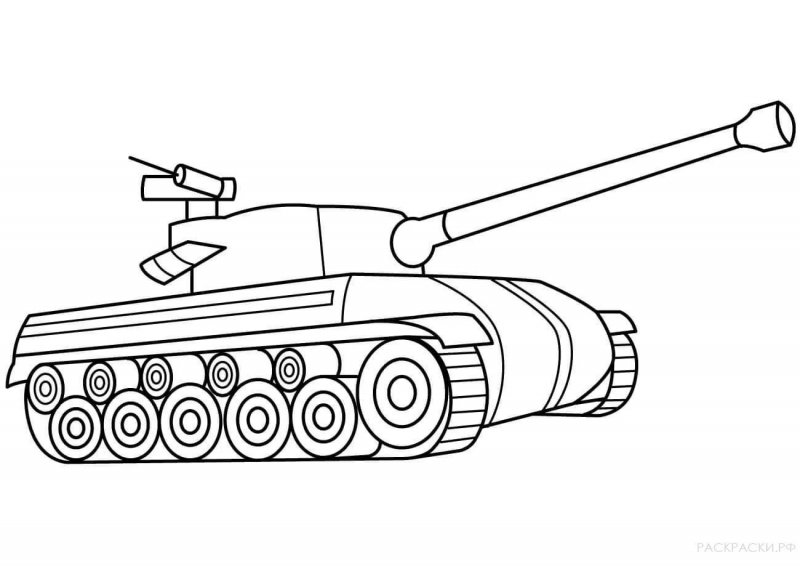 Раскраска танк т34 Военная техника