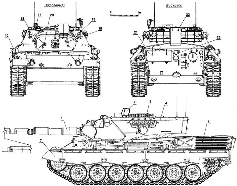 Леопард 2а5 чертеж