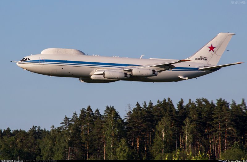 Взлет самолета ан124